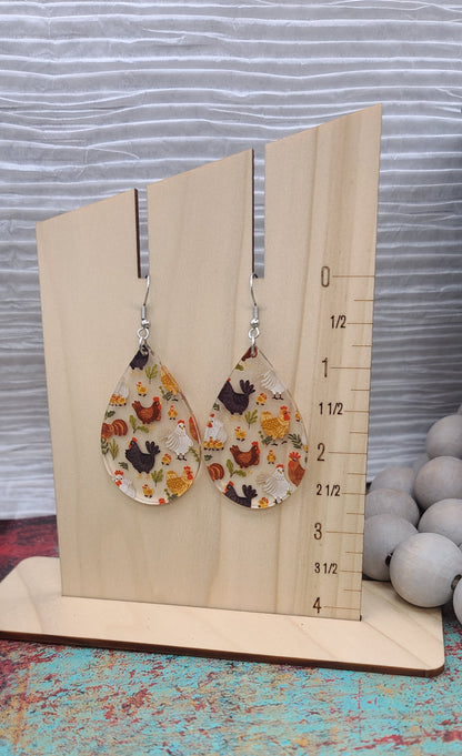 Chicken Teardrop Earrings