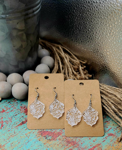 White Lace Mini Earrings