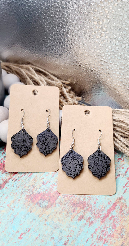 Black Lace Mini Earrings