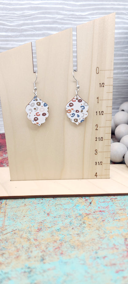 Neutral Leopard Spot Earrings