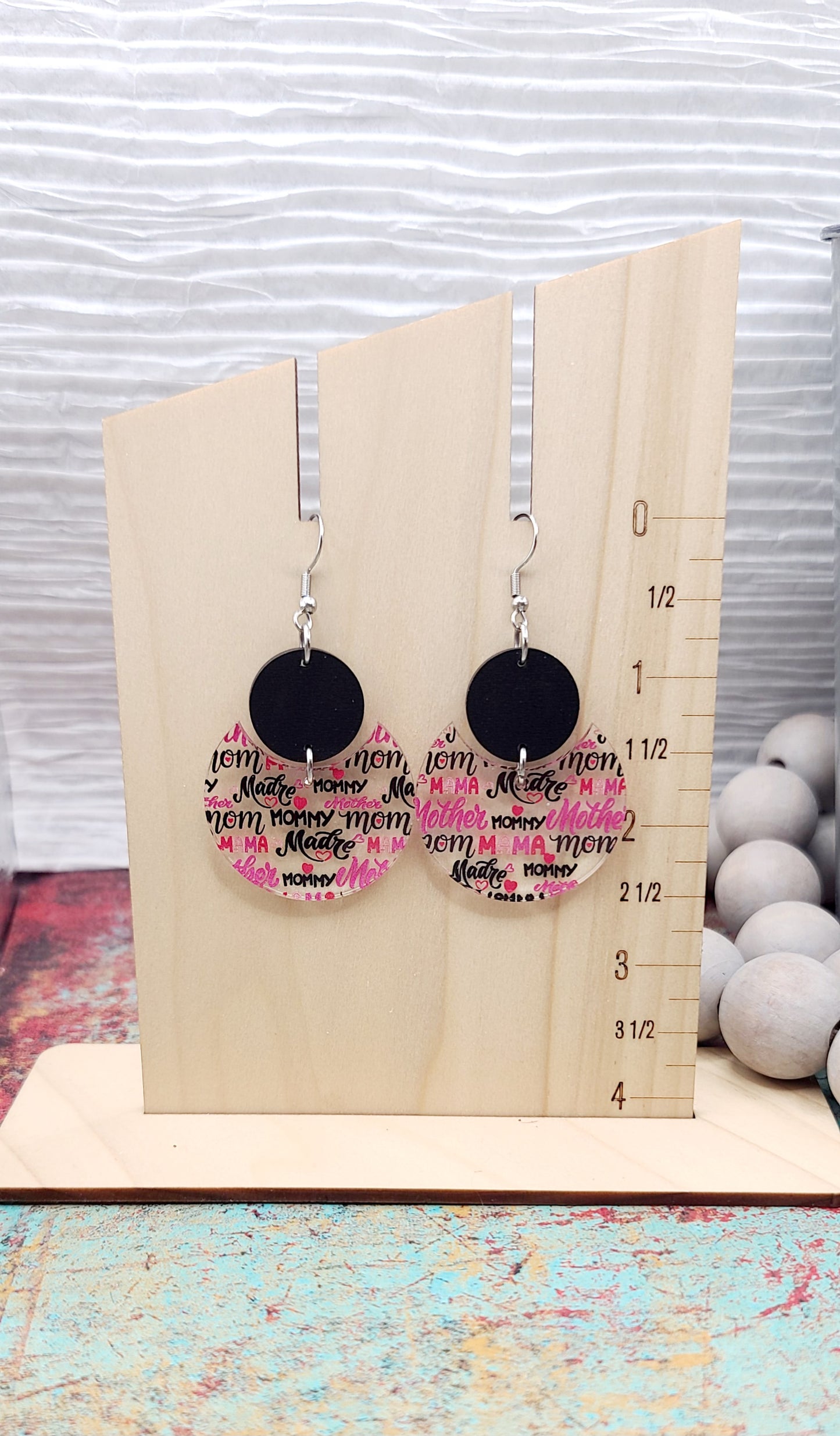 Mother  Stacked Circle Earrings