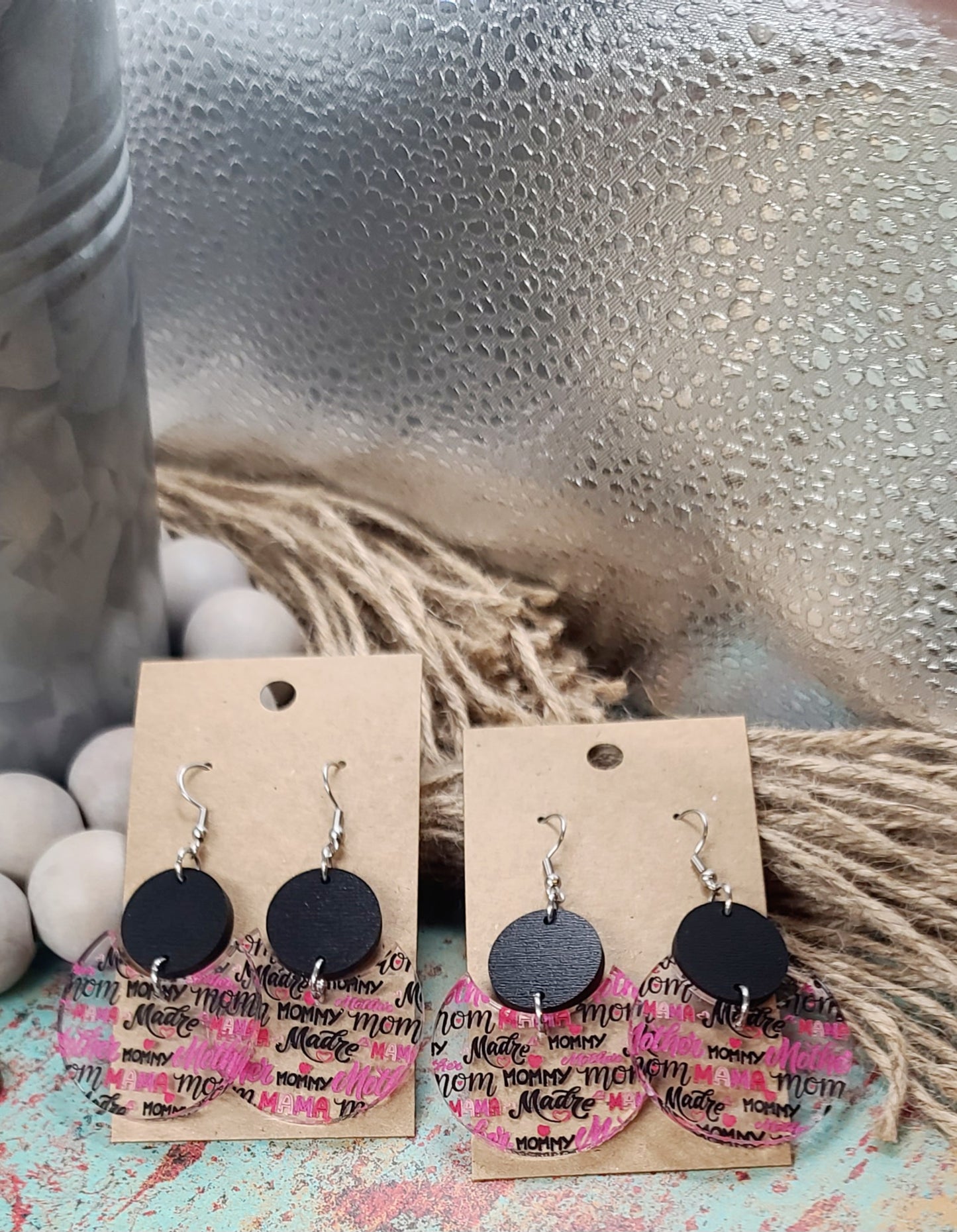 Mother  Stacked Circle Earrings