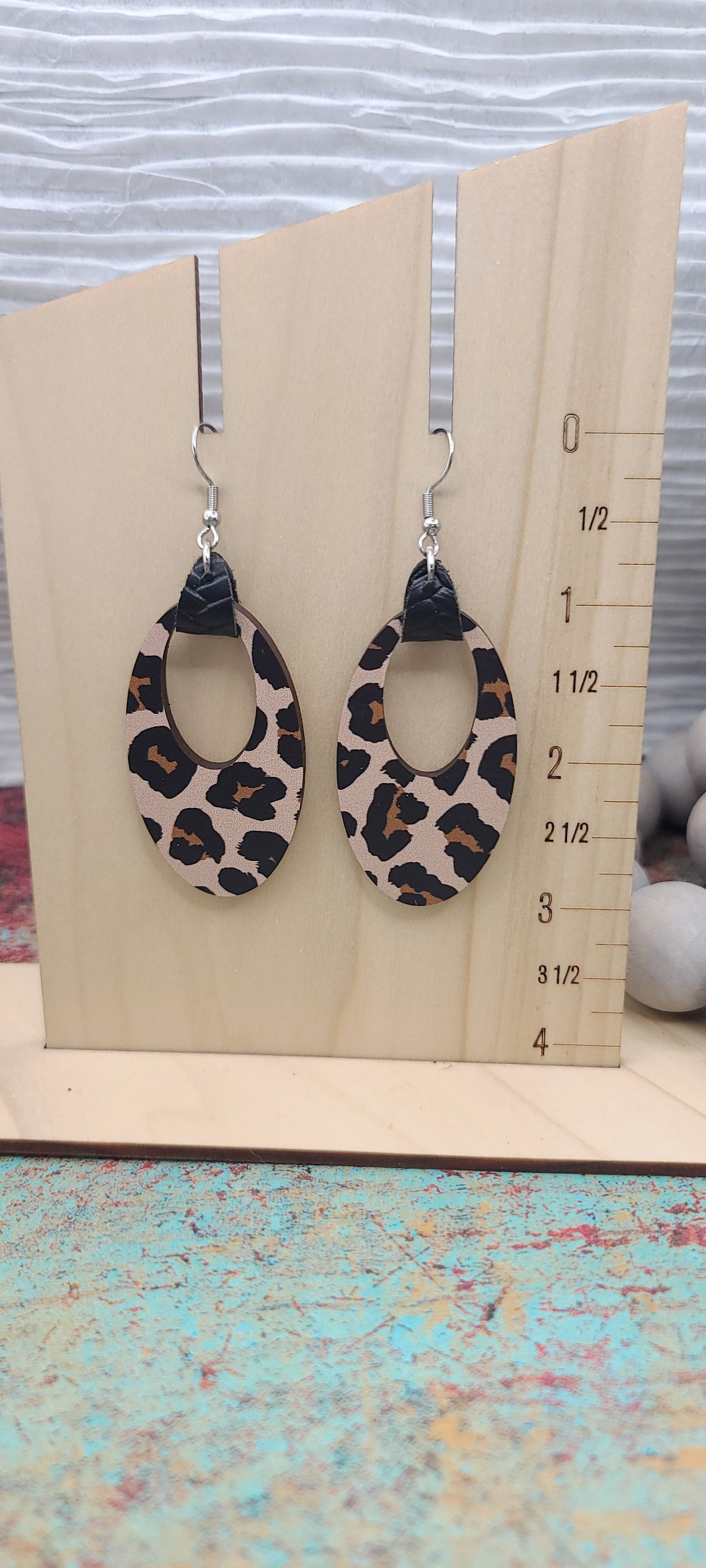 Leopard Oval Earrings