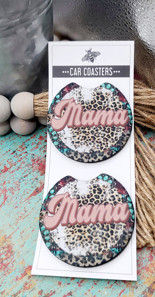 Distressed Mama Car Coasters