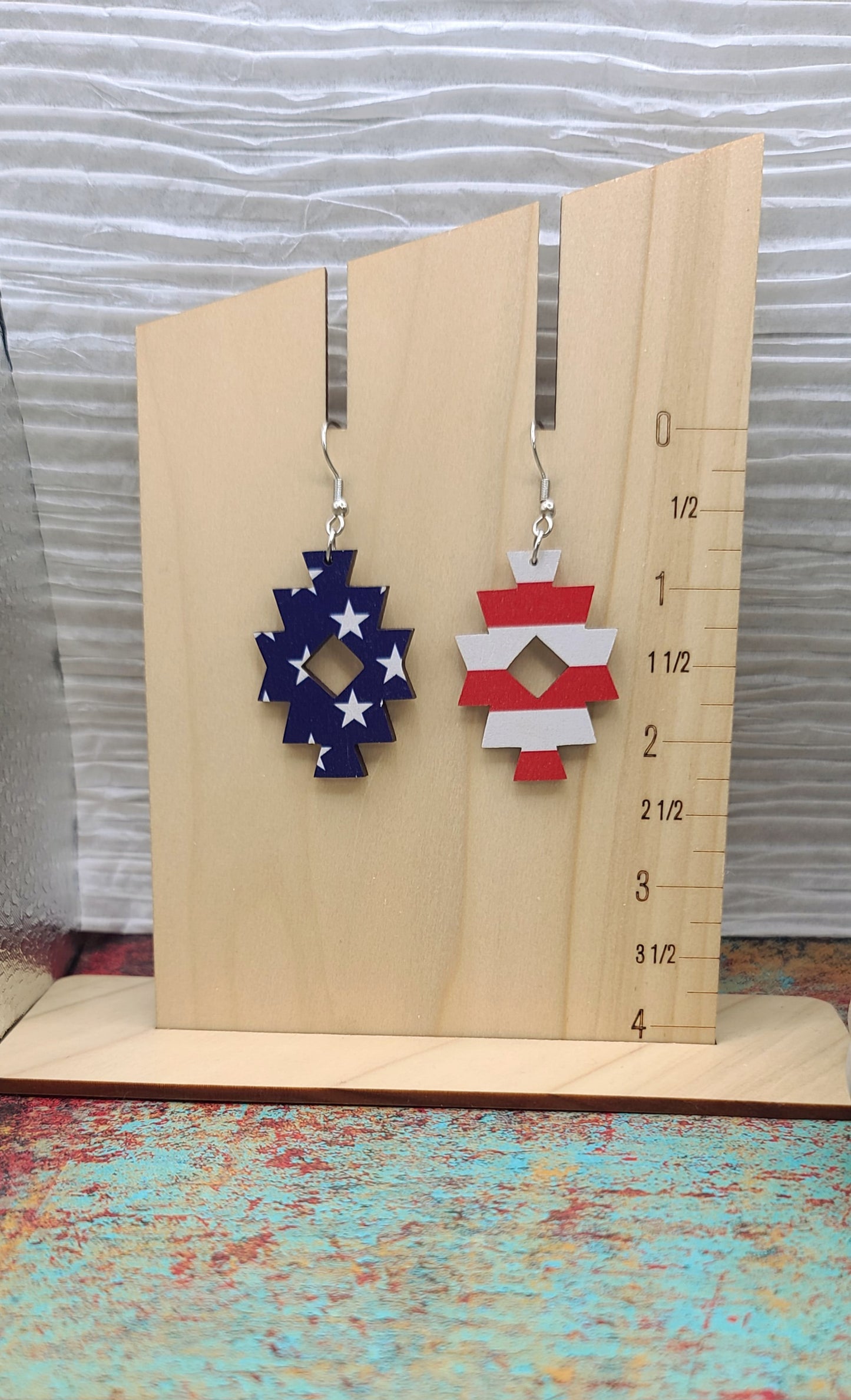 Flag Aztec Earrings